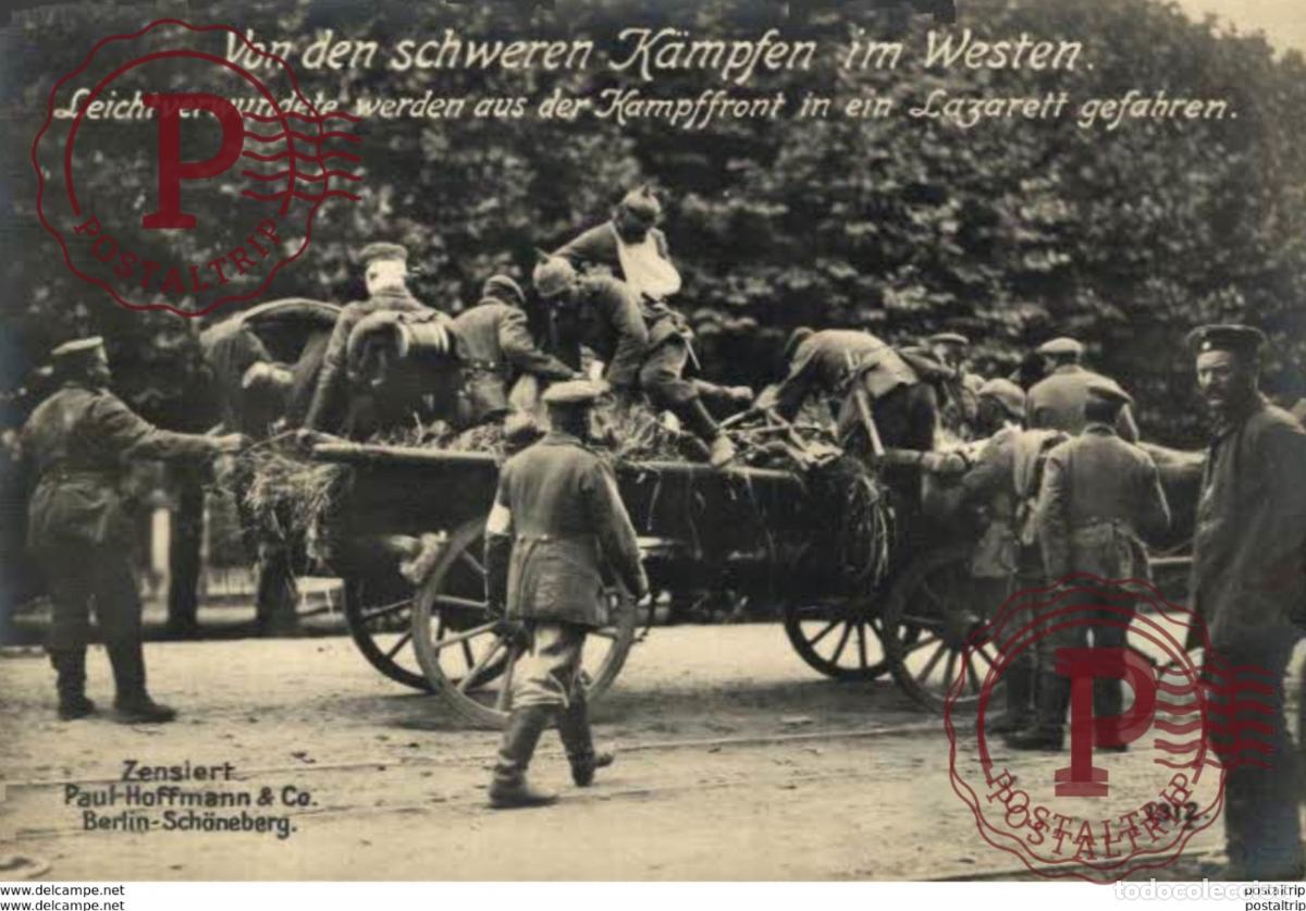 Postales: RPPC CARTE PHOTO 17*12cm. Von den schweren K&auml;mpfen im Westen. Paul Hoffmann 191415 WWI WWICOLLECTI