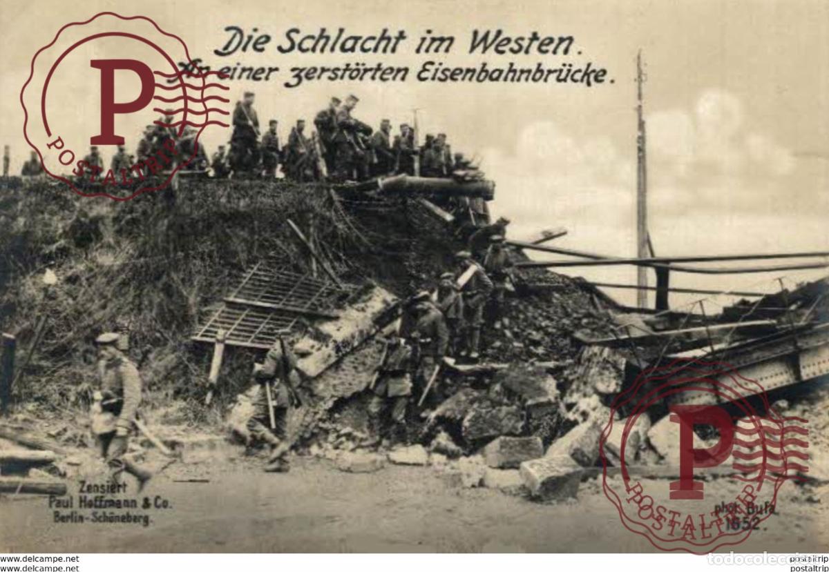 Postales: RPPC CARTE PHOTO 17*12cm. Die Schlacht im Westen. Paul Hoffmann 191415 WWI WWICOLLECTION