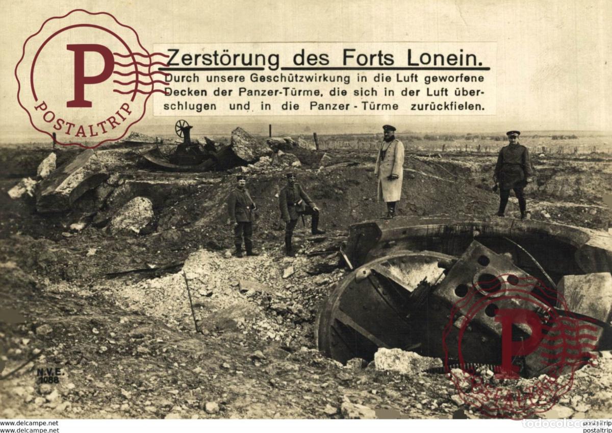 Postales: RPPC 17*12cm ZERSTORUNG DES FORTS LONEIN PANZER TURME Paul Hoffmann 191415 WWI WWICOLLECTION