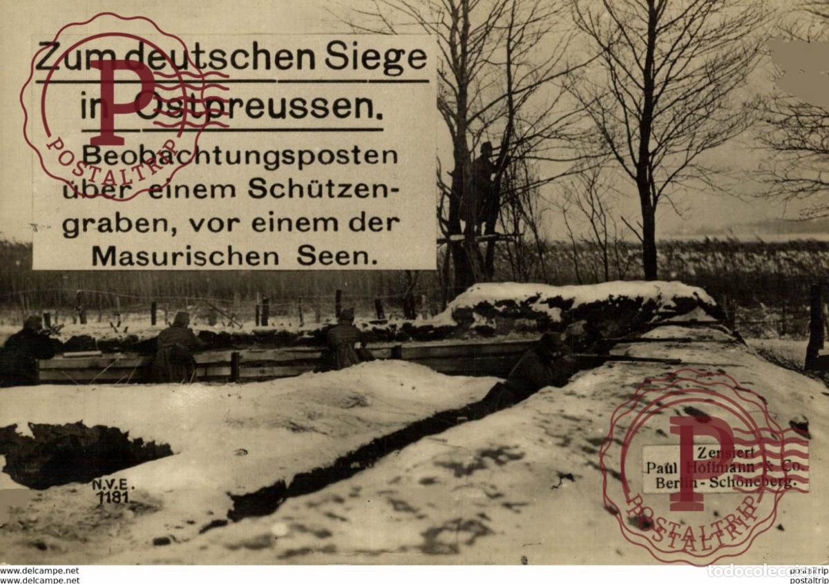 Postales: RPPC 17*12cm DEUTSCHEN SIEGE IN OSTPREUSSEN MASURISCHEN SEEN Paul Hoffmann 191415 WWI WWICOLLECTIO