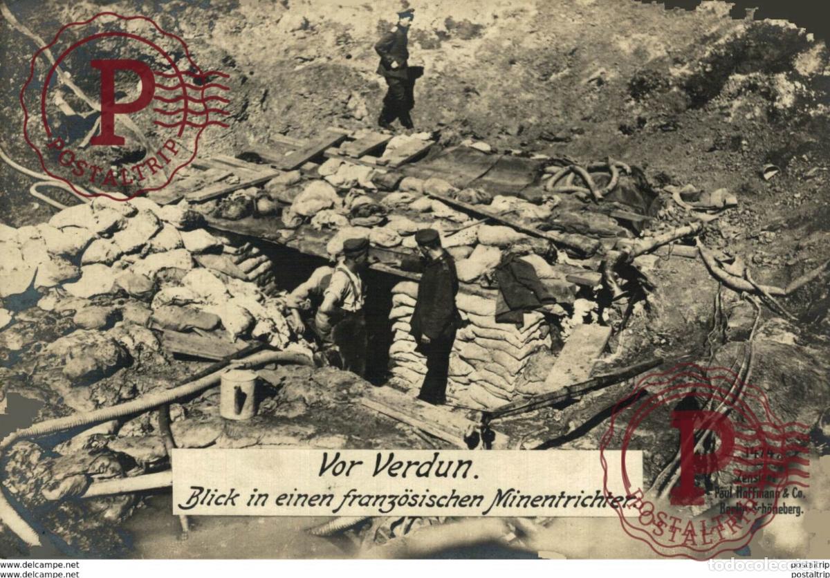 Postales: RPPC 17*12cm VOR VERDUN MINENTRICHTER Paul Hoffmann 191415 WWI WWICOLLECTION