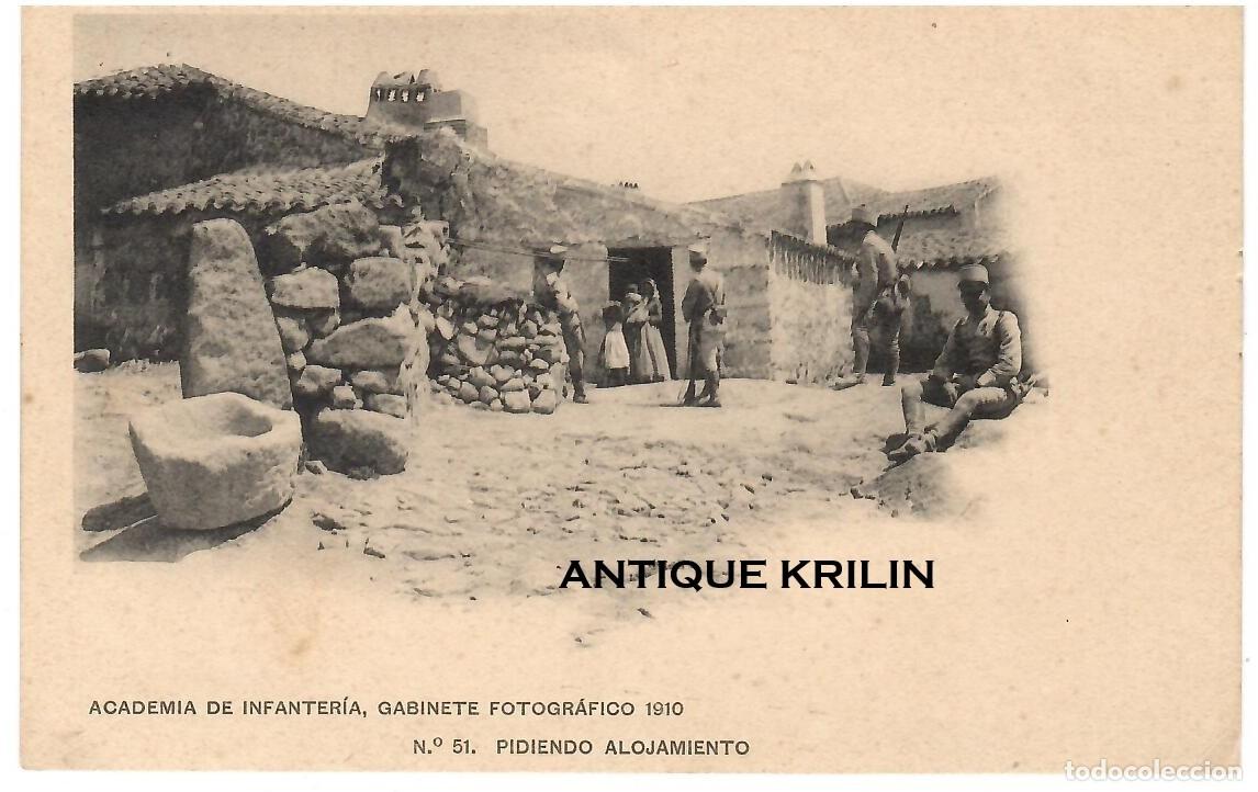 Postales: ACADEMIA DE INFANTERIA 1910 N&ordm; 51 PIDIENDO ALOJAMIENTO / HAUSER MENET
