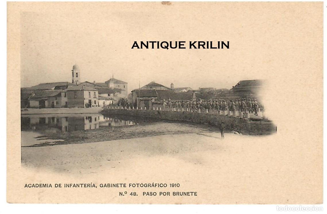 Postales: ACADEMIA DE INFANTERIA 1910 N&ordm; 48 PASO POR BRUNETE / HAUSER MENET