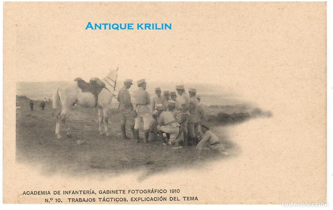 Postales: ACADEMIA DE INFANTERIA 1910 N&ordm; 10 TRABAJOS TACTICOS , EXPLICACION TEMA / HAUSER MENET