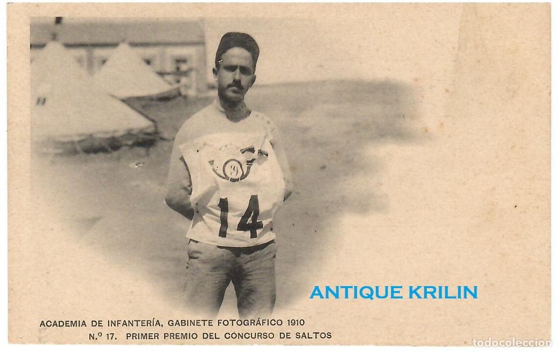 Postales: ACADEMIA DE INFANTERIA 1910 N&ordm; 17 PRIMER PREMIO CONCURSO DE SALTOS / HAUSER MENET