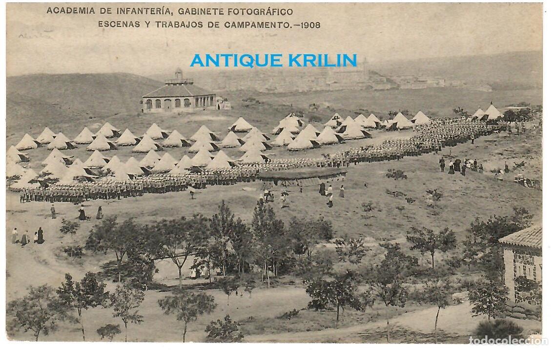 Postales: ACADEMIA DE INFANTERIA 1908 ESCENAS Y TRABAJOS DE CAMPAMENTO / HAUSER MENET