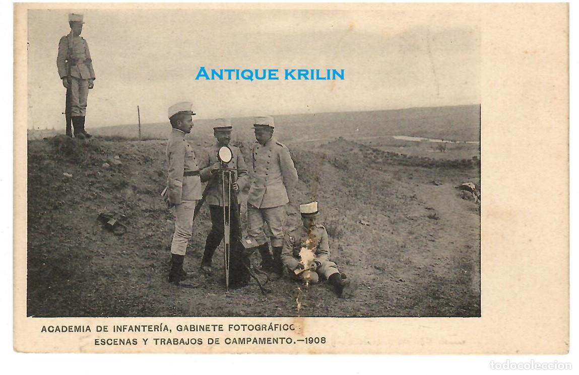 Postales: ACADEMIA DE INFANTERIA 1908 ESCENAS Y TRABAJOS DE CAMPAMENTO / HAUSER MENET