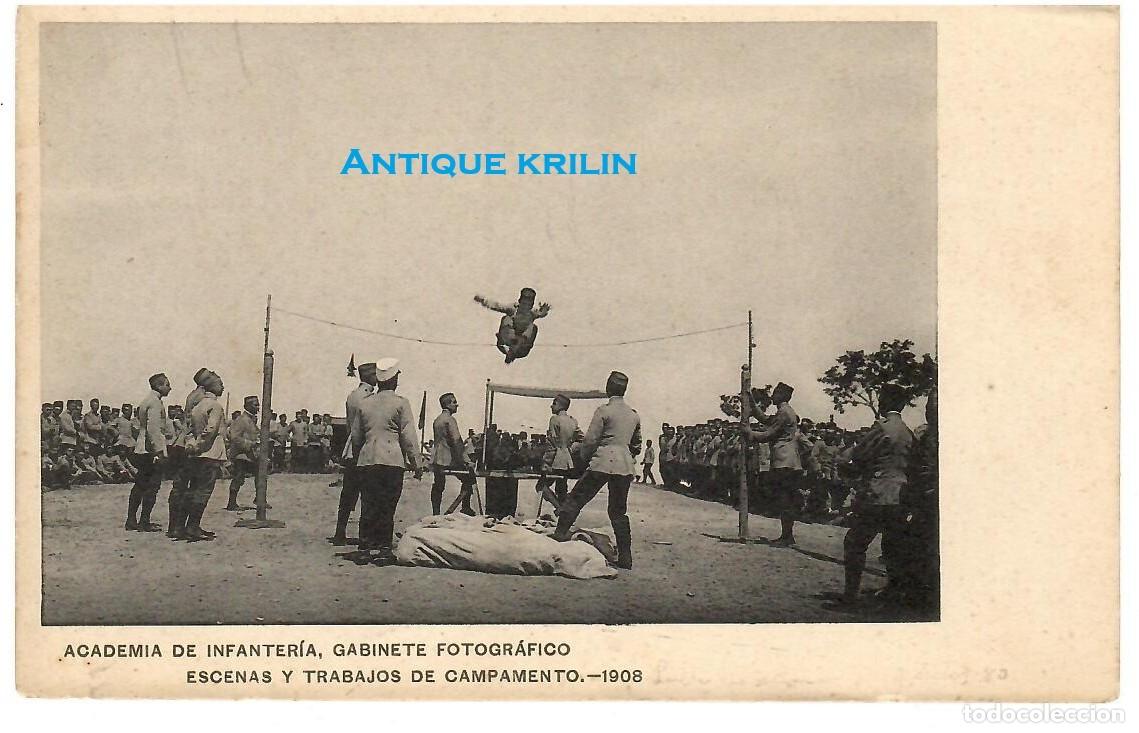 Postales: ACADEMIA DE INFANTERIA 1908 ESCENAS Y TRABAJOS DE CAMPAMENTO / HAUSER MENET