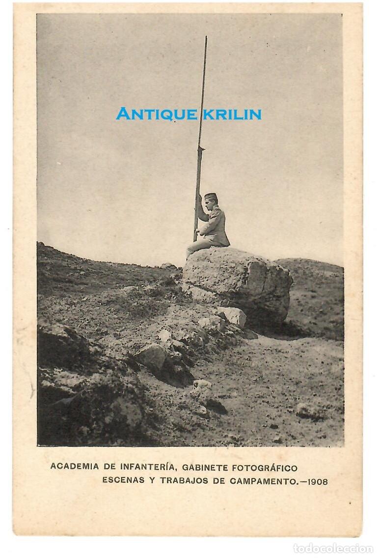 Postales: ACADEMIA DE INFANTERIA 1908 ESCENAS Y TRABAJOS DE CAMPAMENTO / HAUSER MENET