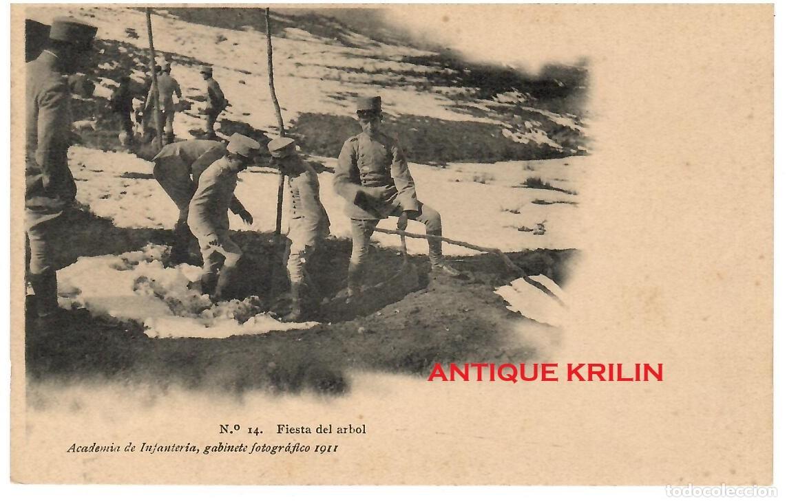 Postales: ACADEMIA DE INFANTERIA 1911 N&ordm; 14 FIESTA DEL ARBOL / HAUSER MENET