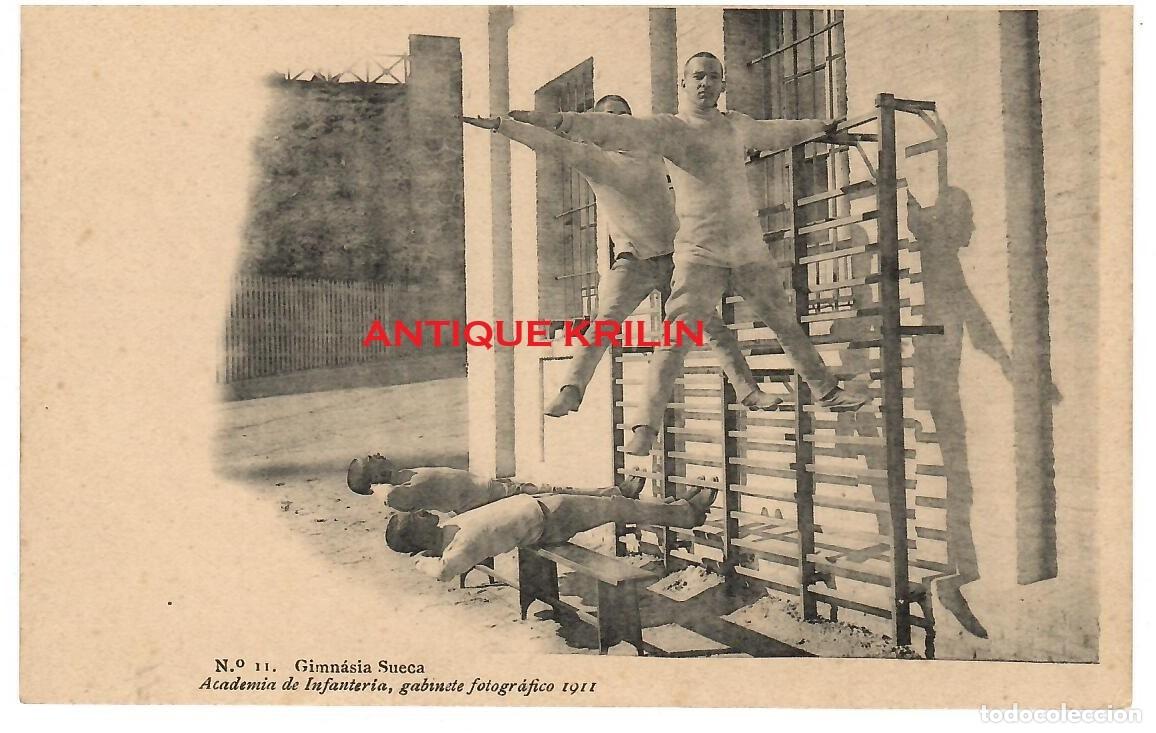 Postales: ACADEMIA DE INFANTERIA 1911 N&ordm; 11 GIMNASIA SUECA / HAUSER MENET