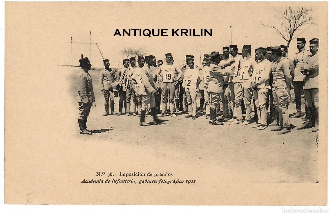 Postales: ACADEMIA DE INFANTERIA 1911 N&ordm; 38 IMPOSICION DE PREMIOS / HAUSER MENET