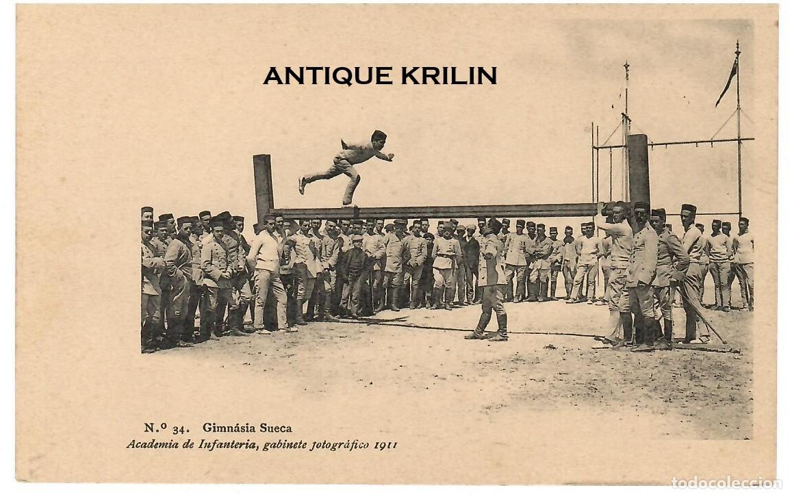Postales: ACADEMIA DE INFANTERIA 1911 N&ordm; 34 GIMNASIA SUECA / HAUSER MENET