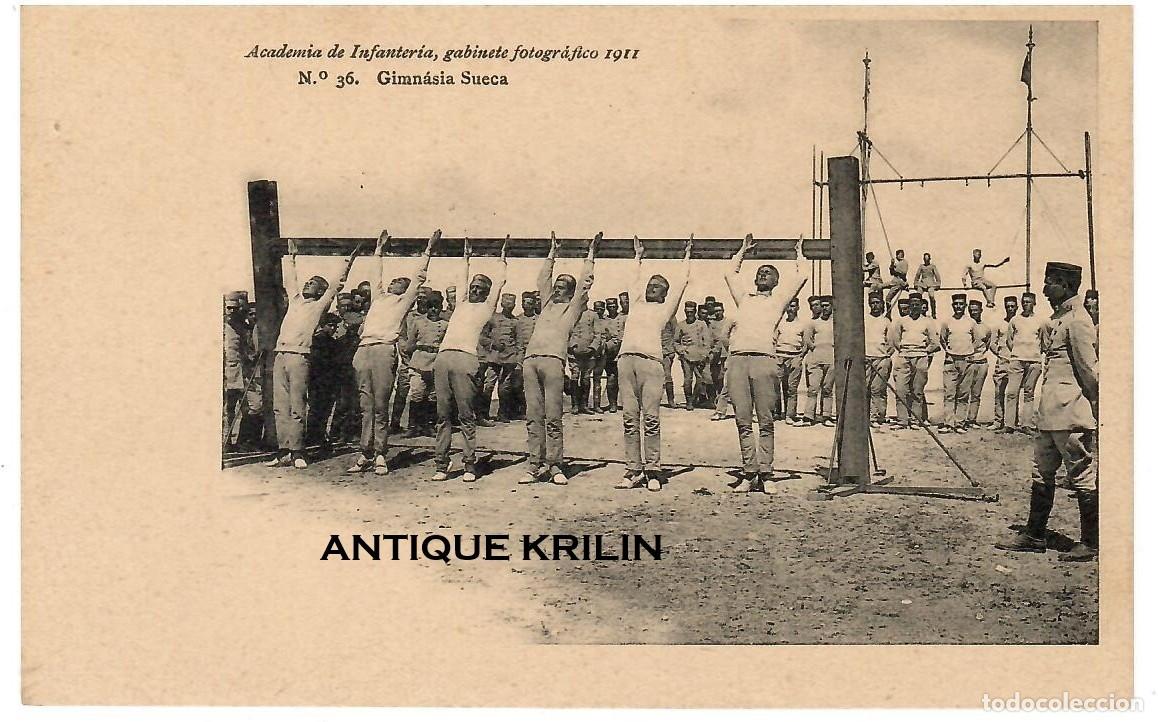 Postales: ACADEMIA DE INFANTERIA 1911 N&ordm; 36 GIMNASIA SUECA / HAUSER MENET