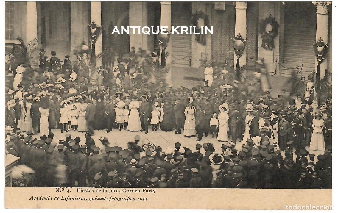 Postales: ACADEMIA DE INFANTERIA 1911 N&ordm; 4 FIESTAS DE LA JURA , GARDEN PARTY / HAUSER MENET