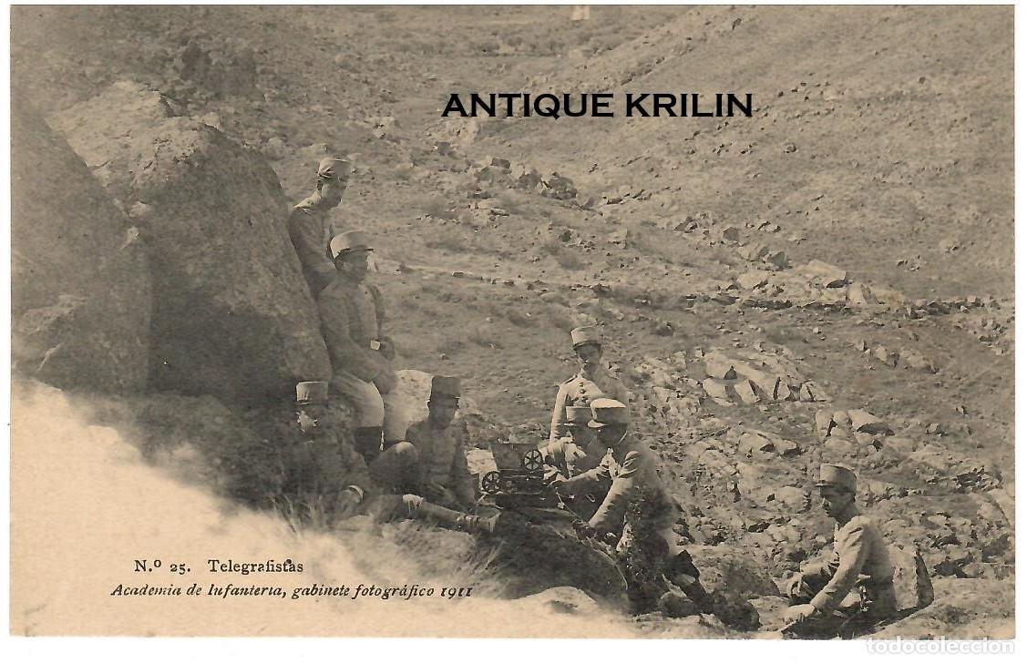Postales: ACADEMIA DE INFANTERIA 1911 N&ordm; 25 TELEGRAFISTAS / HAUSER MENET