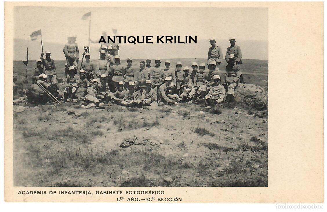Postales: ACADEMIA DE INFANTERIA TOLEDO 1ER A&Ntilde;O , 10&ordf; SECCION / HAUSER MENET / SIN FRANQUEAR