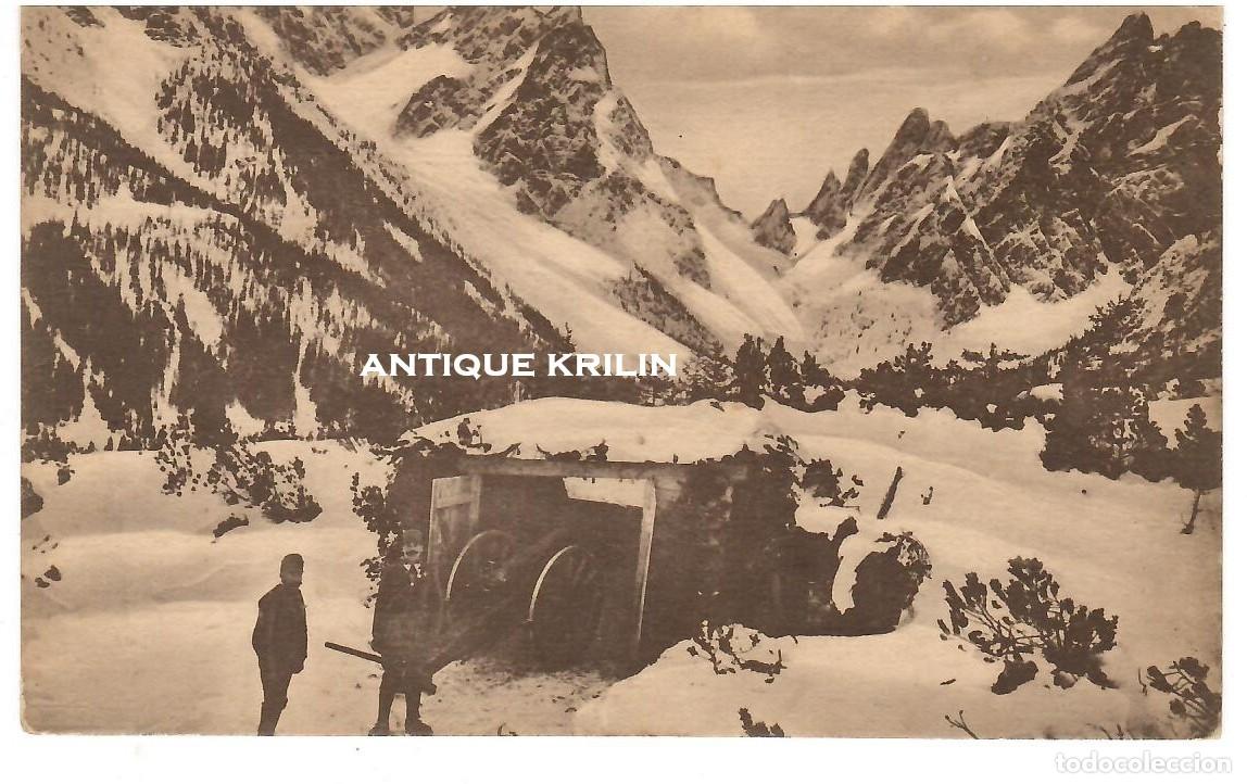 Postales: EJERCITO AUSTRO-HUNGARO / BATERIA EN LOS ALPES DEL TIROL / SIN FRANQUEAR