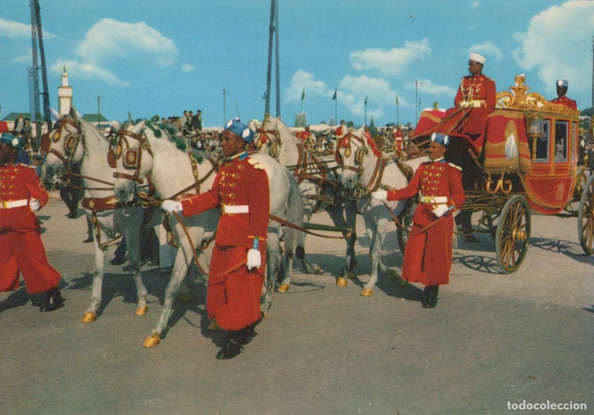 Postales: Morocco Casablanca Royal Ceremony Coach With Horses and Guards Unposted *YAN160