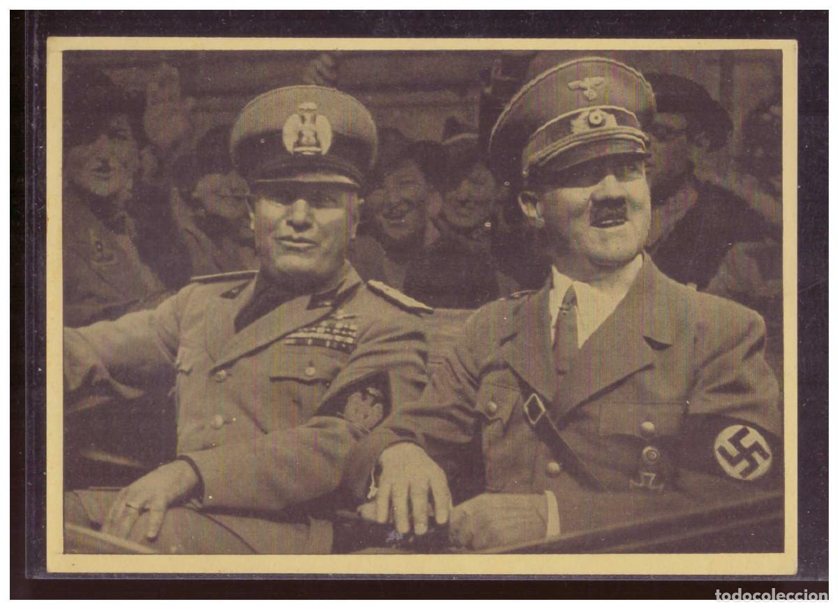 Postales: Dt.- Reich (sp00010) Propagandakarte A.Hitler und Duce, M&auml;nner der Zeit,blanco SST M&uuml;nchen