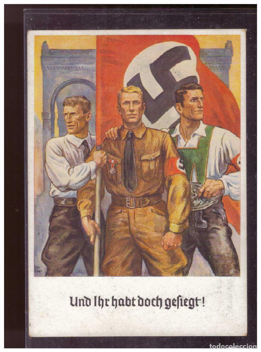 Postales: DT- Reich (sp00015) Propaganda Ganzsache Fech PP127 C46, und Ihr habt doch gesiegt,mit SST M