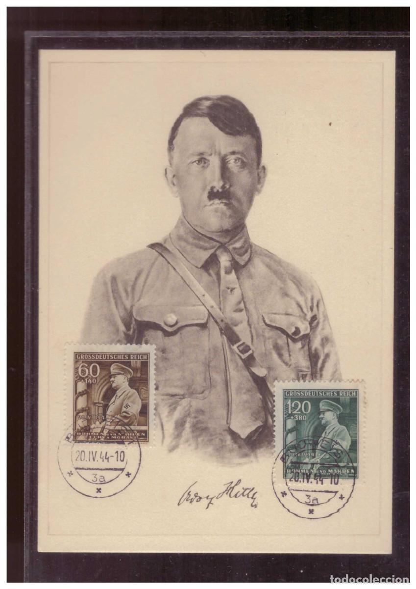 Postales: Dt- Reich (sp00018) Propaganda Maximumkarte B&ouml;hmen und M&auml;hren, R&uuml;ckseite blanco gest Budweis 20.4.44