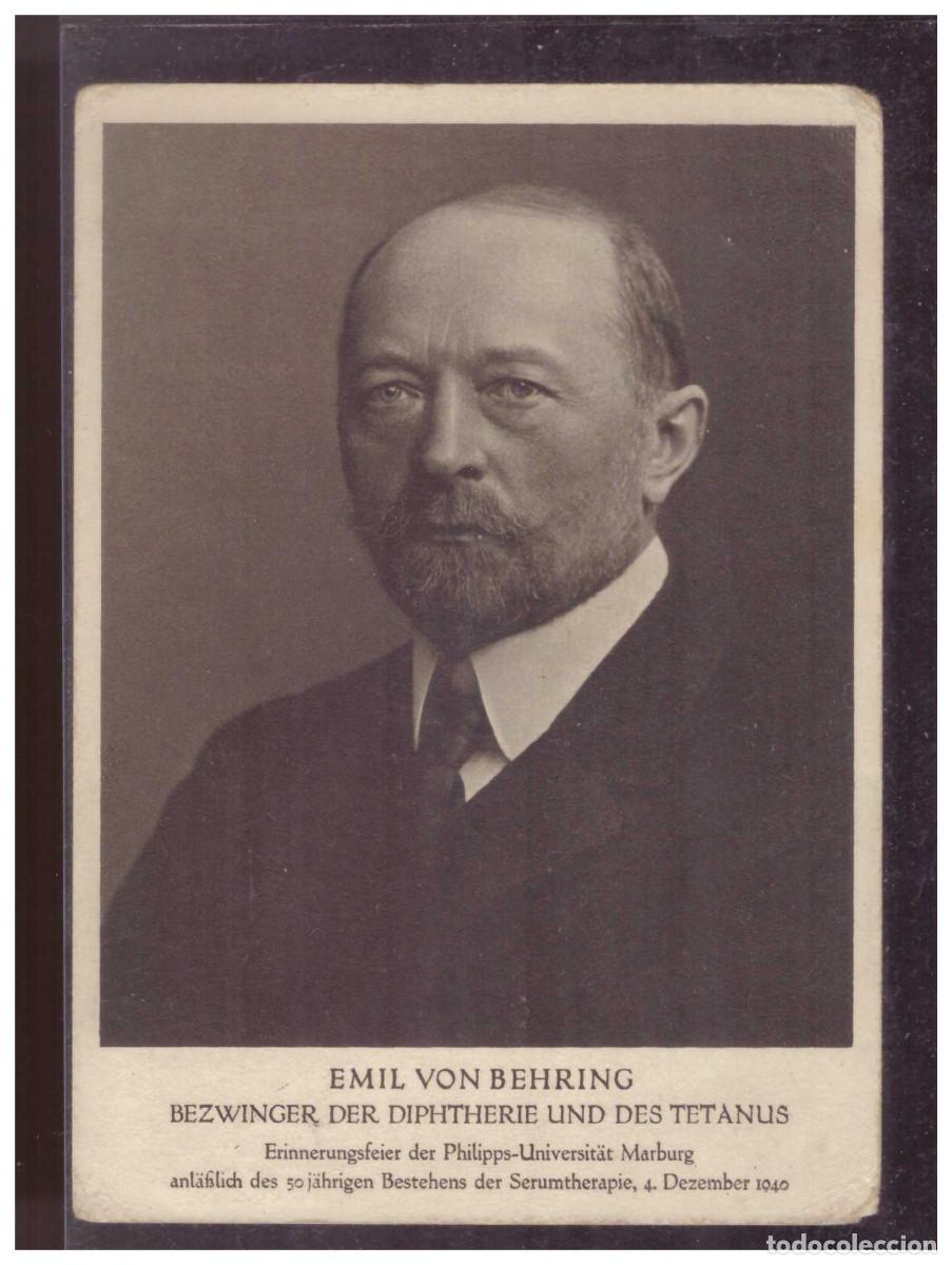 Postales: Dt- Reich (sp00020) Propagandakarte Emil von Behring, Bezwinger der Diphterie und des Tetanus, gel