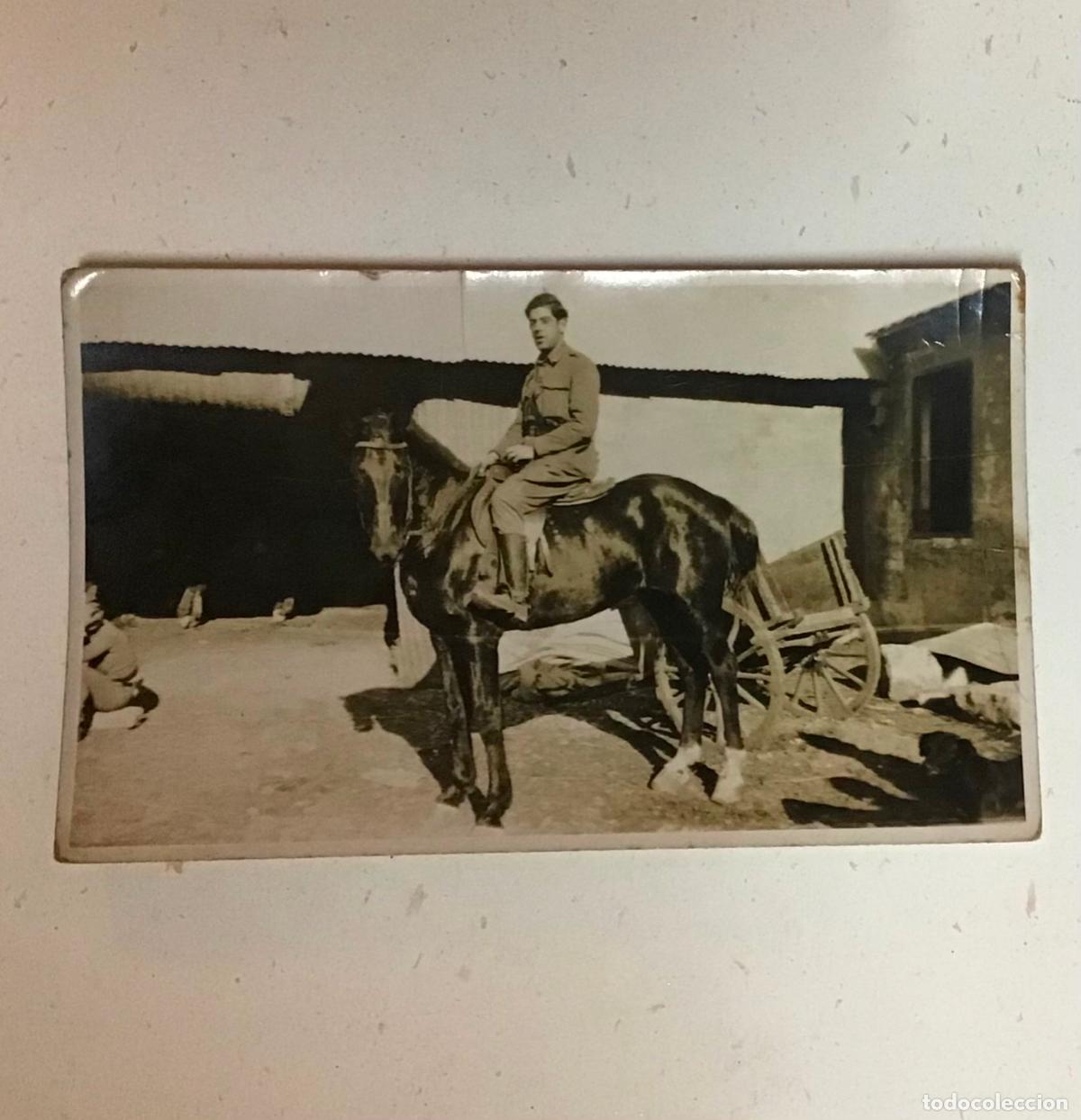 Postales: POSTAL FOTOGR&Aacute;FICA DE MILITAR A CABALLO, A&Ntilde;O 1937