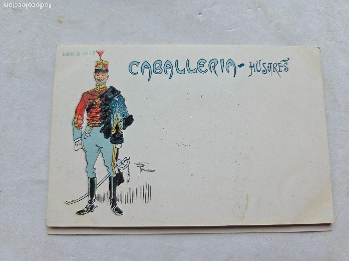 Postales: CABALLERIA HUSARESANTERIOR 1910 SIN USAR SERIE A N&ordm; 10 MILITAR Z1