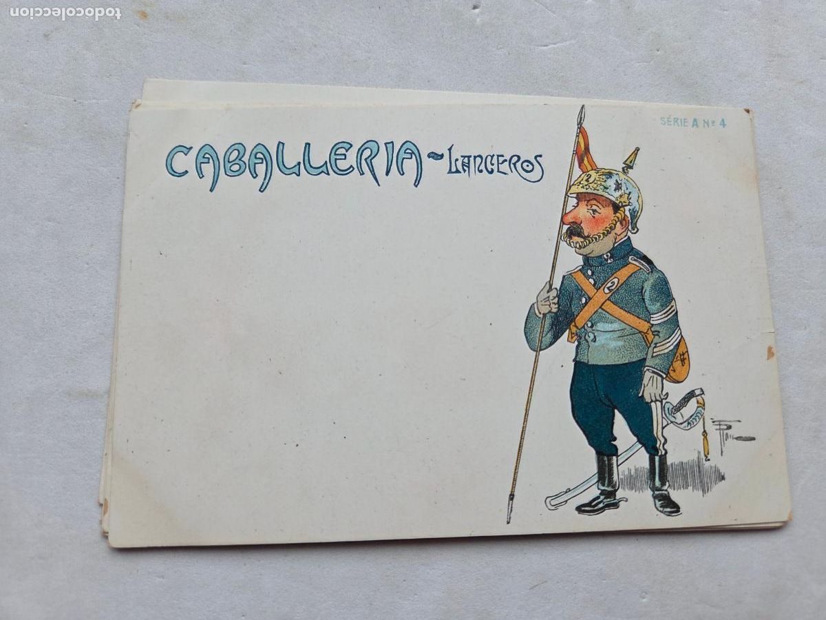 Postales: CABALLERIA LANCEROS ANTERIOR 1910 SIN USAR SERIE A N&ordm; 4 MILITAR Z1