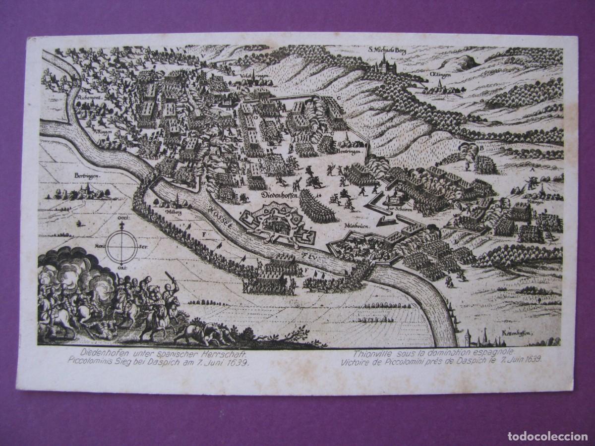 Postales: ANTIGUA POSTAL: DIEDENHOFEN THIONVILLE 1639 VICTORIA PICCOLOMINI GUERRA DE LOS TREINTA A&Ntilde;OS GILLET