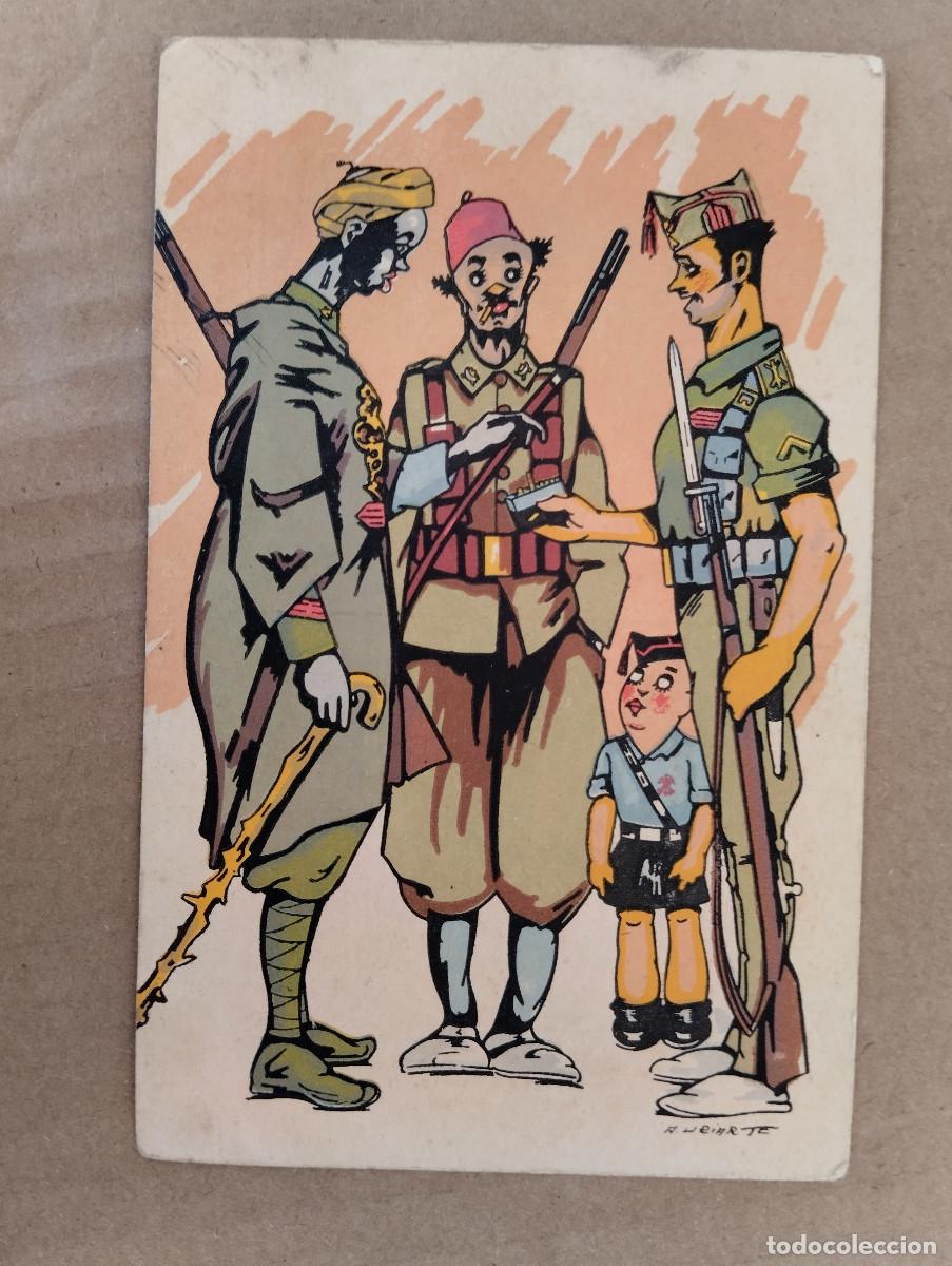 Postales: POSTAL MILITAR VIVA EL EJ&Eacute;RCITO ESPA&Ntilde;OL UN DESCANSO EN LA LUCHA