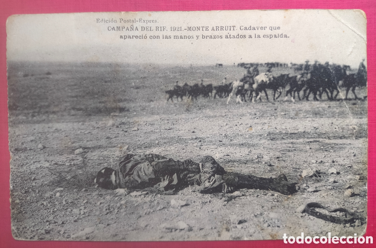 Postales: GUERRA DE MARRUECOS CAMPA&Ntilde;A DEL RIF MONTE ARRUIT POSTAL FOTOTIPIA 1921