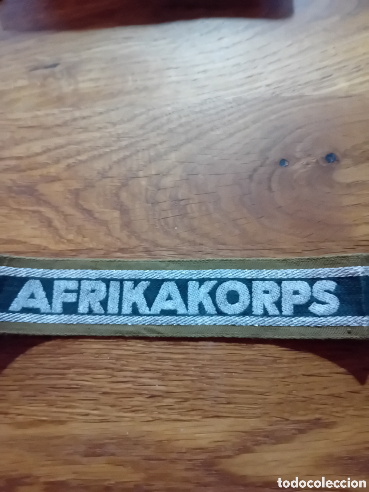 Postales: Cinta de bocamanga original DAK Afrikakorps - Tejido estilo BeVo - II Guerra Mundial