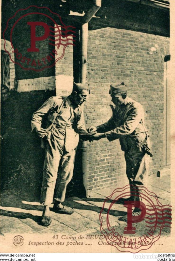 Cartes Postales: INSPECTION DES POCHES - Camp de BEVERLOO KAMP LEOPOLDSBURG BOURG LEOPOLD WWICOLLECTION