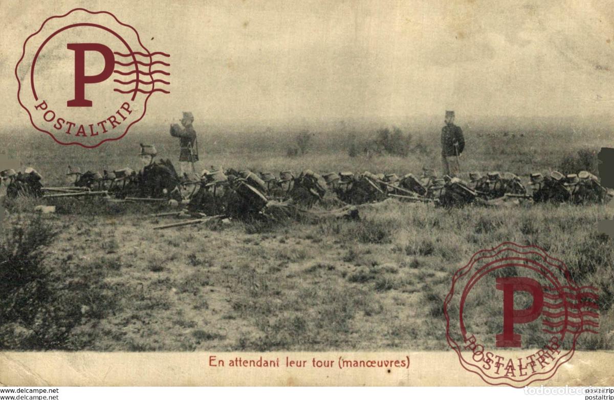 Postales: EN ATTENDANT LEUR TOUR MANOEUVRES. CAMP DE BEVERLOO KAMP LEOPOLDSBURG BOURG LEOPOLD WWICOLLECTION