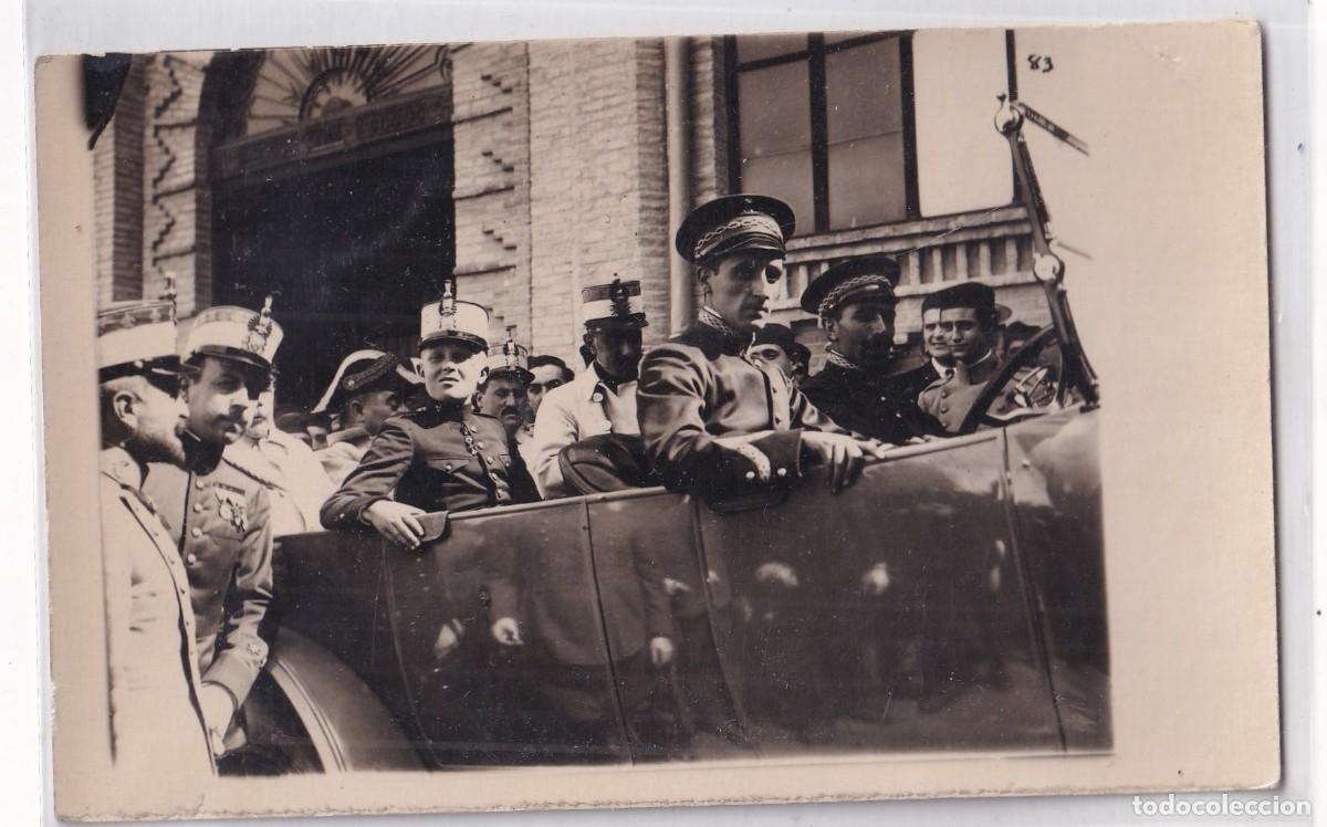 Postales: 1920 El Rey alfonso XIII y el Pr&iacute;ncipe de Asturias, se trasladan a Toledo para entregar la bandera.