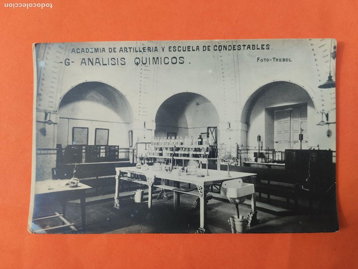Postales: POSTAL FOTOGRAFICA ACADEMIA ARTILLERIA ESCUELA CONDESTABLES ANALISIS QUIMICOS CADIZ MILITAR