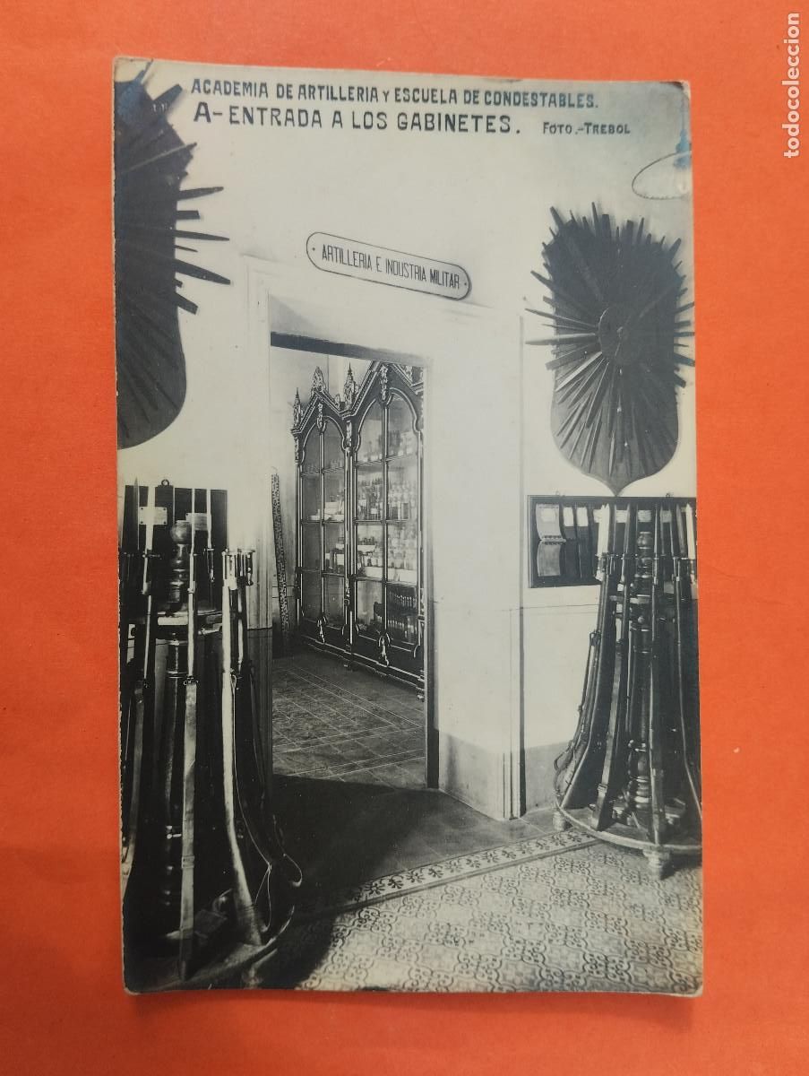 Postales: POSTAL FOTOGRAFICA ACADEMIA ARTILLERIA ESCUELA CONDESTABLES ENTRADA A LOS GABINETES CADIZ MILITAR