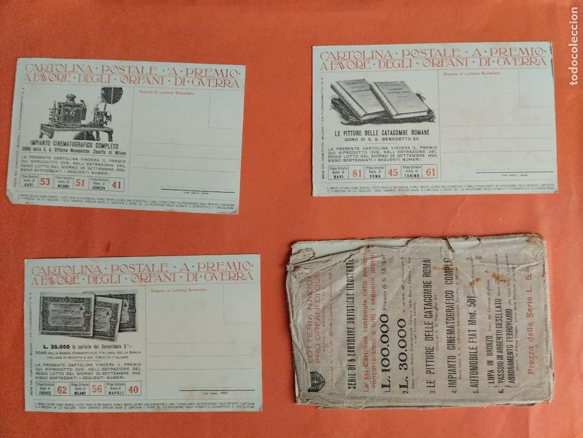 Postales: LOTTERIA NAZIONALE ORFANI LOTERIA GUERRA ITALIANA VER IM&Aacute;GENES