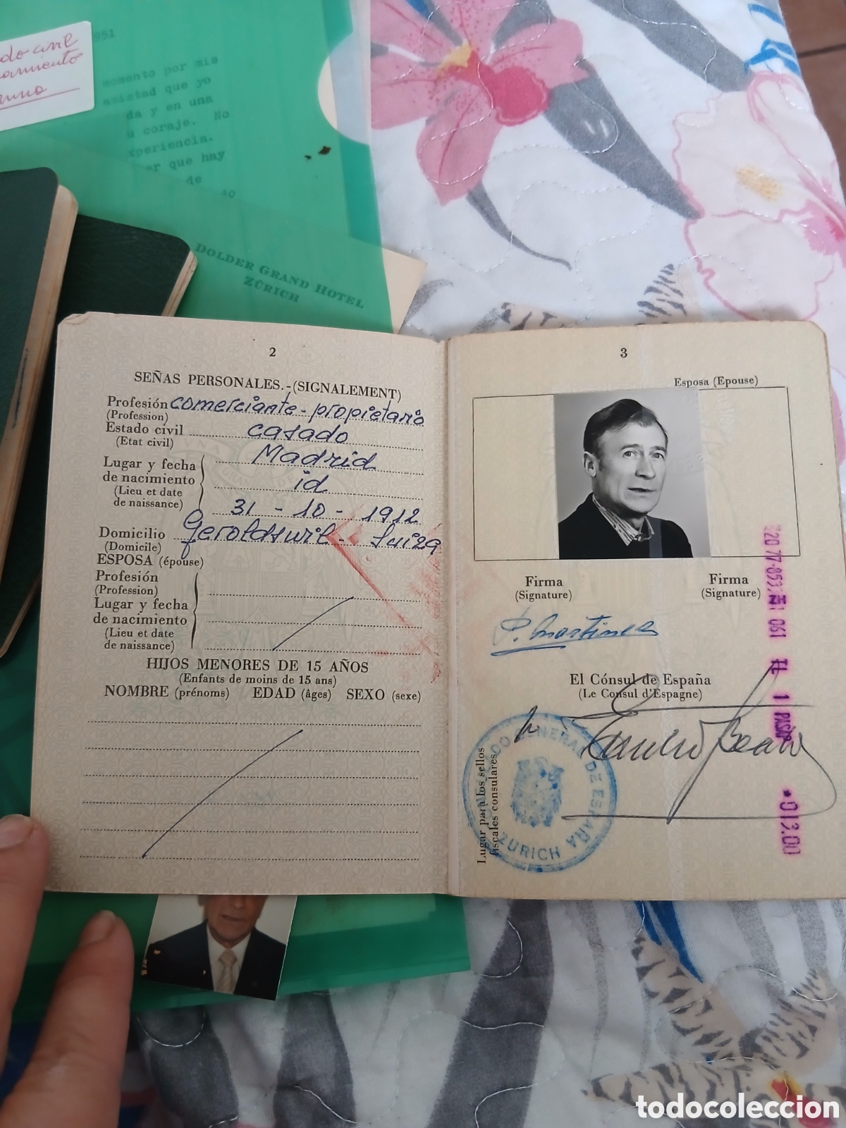 Postales: Lote coronel guardia civil (exiliado suiza )