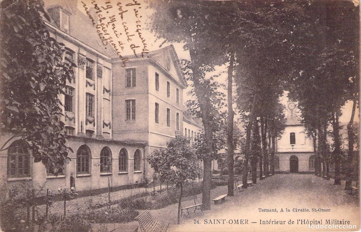 Postales: Postal antigua del Hospital Militar en Saint-Omer, Francia