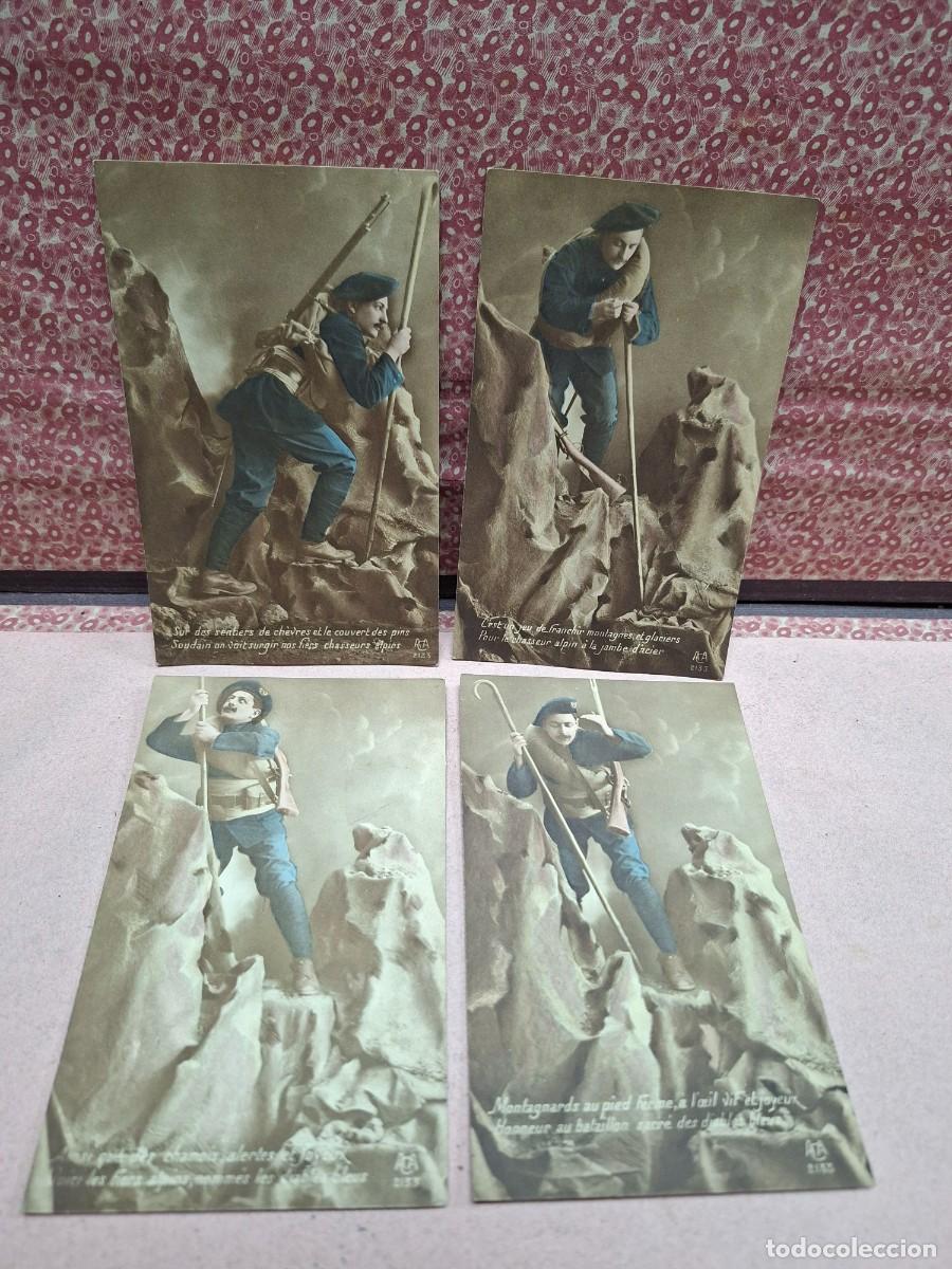 Postkarten: LOTE COLECCION POSTALES ROMANTICAS MILITAR ESCALADOR ALTA MONTA&Ntilde;A