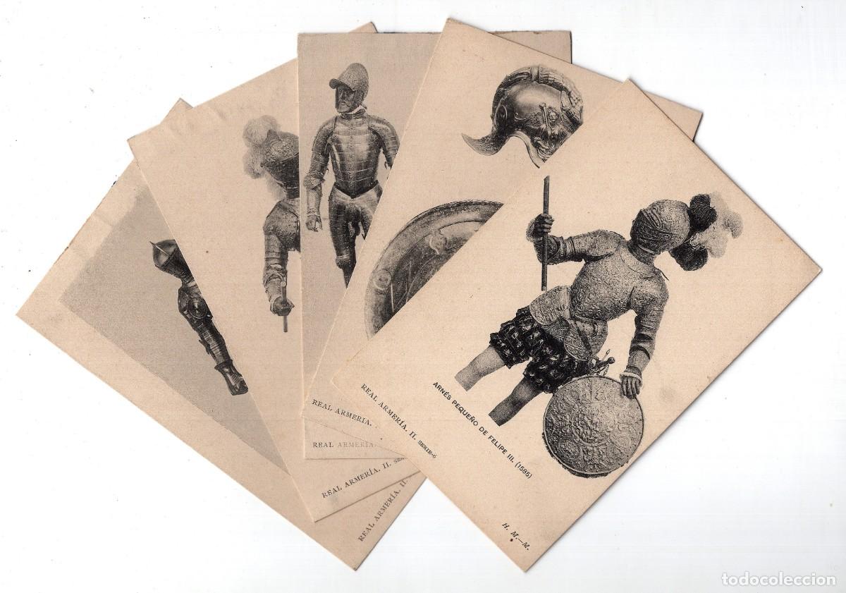 Postales: Lote de 5 postales REAL ARMERIA II -Hauser y Menet-