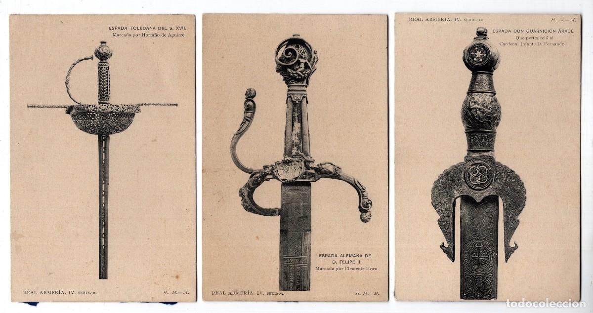 Cartes Postales: Lote de 3 postales REAL ARMERIA IV -Hauser y Menet-