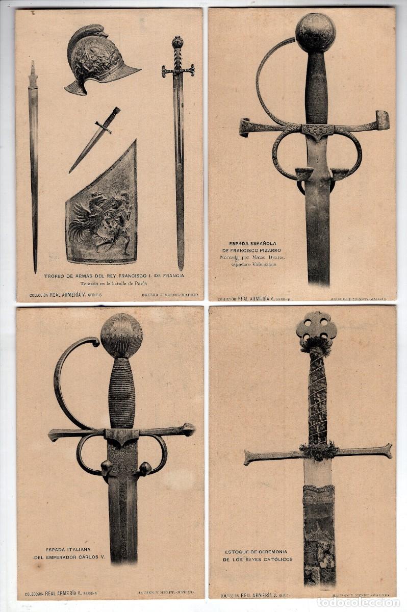 Cartes Postales: Lote de 4 postales REAL ARMERIA V -Hauser y Menet-