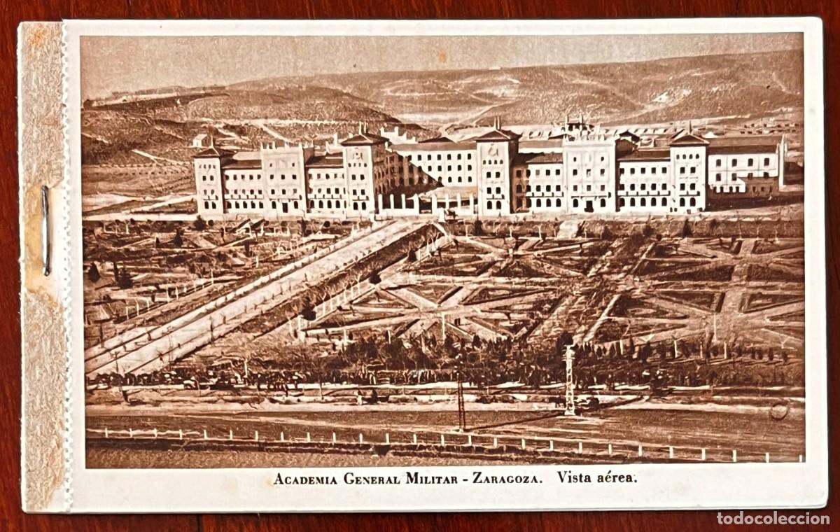 Postais: ACADEMIA GENERAL MILITAR DE ZARAGOZA, CUADERNILLO COMPLETO DE 21 POSTALES, RIEUSSET (BARCELONA) UNIC