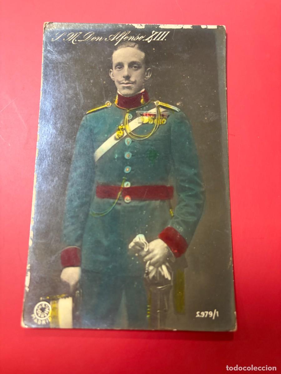 Postales: POSTAL COLOREADA - REY ALFONSO XIII CON UNIFORME MILITAR - MONARQU&Iacute;A ESPA&Ntilde;OLA -