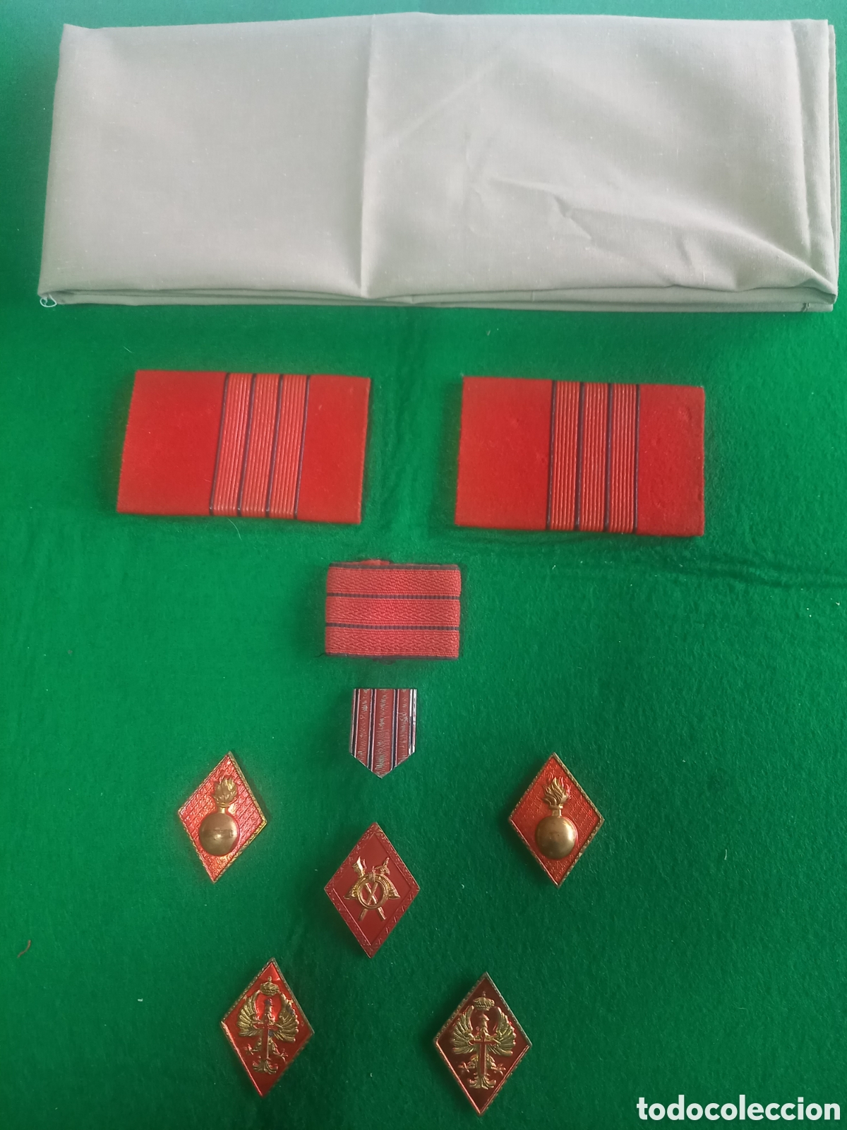 Postales: Lote Militaria Ej&eacute;rcito de Tierra Espa&ntilde;a - Divisas e Insignias de Cabo + Pa&ntilde;uelo de &Eacute;poca