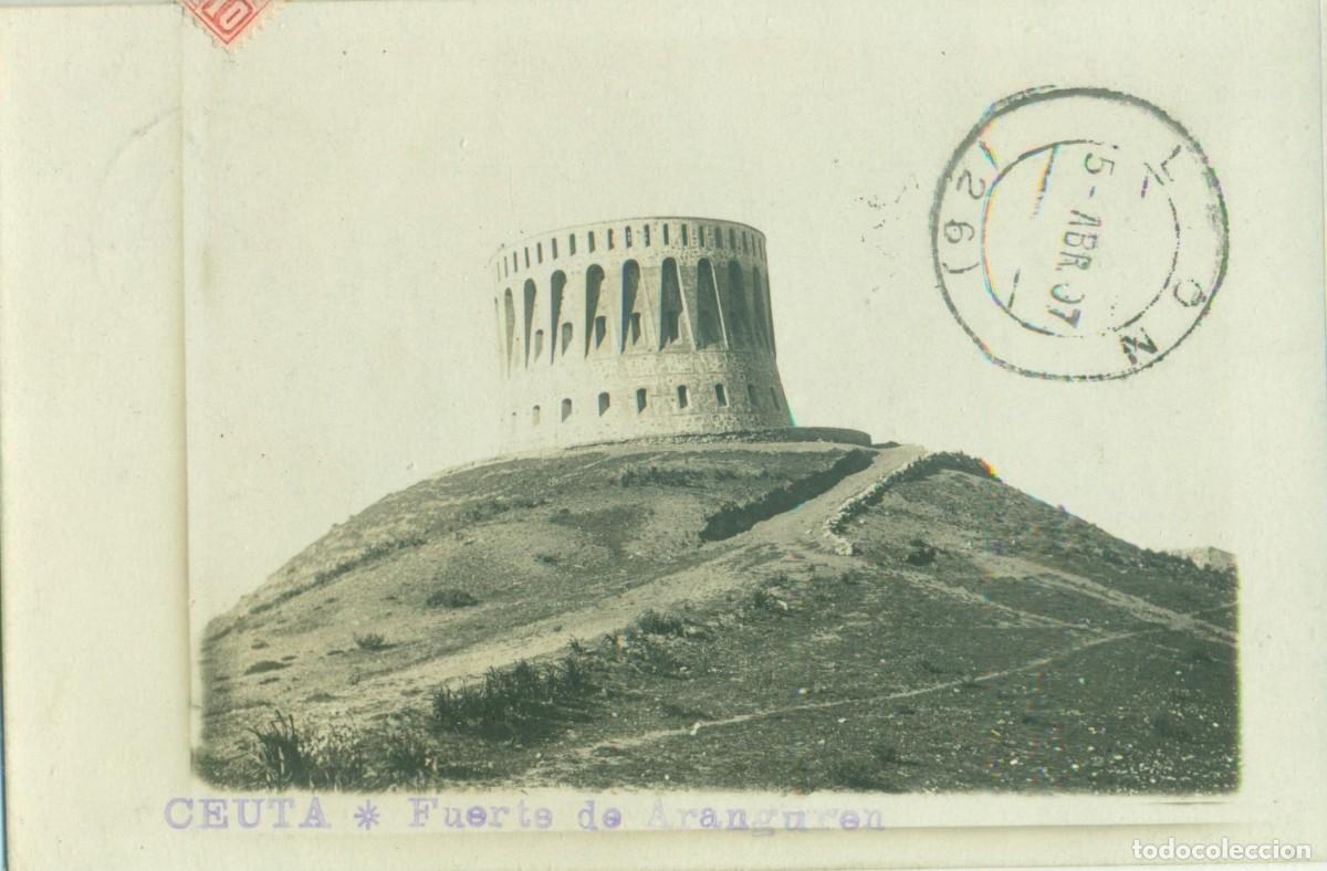 Postales: CAMPA&Ntilde;A DE MARRUECOS. CEUTA. 1907. FUERTE DE ARANGUREN. FOTOGR&Aacute;FICA. MUY RARA.